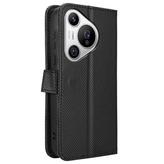 Откидной чехол для Huawei Pura 70, Wallet Smart Magnet, чёрный