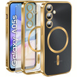 Чехол для Samsung Galaxy A05s, Electro MagSafe, золотой + стекло для экрана
