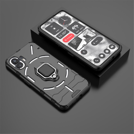 Чехол до Nothing Phone 2, Kickstand Ring, чёрный