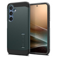 Чехол Spigen для Samsung Galaxy S25, Tough Armor Mag MagSafe, зелёный + закаленное стекло 9H
