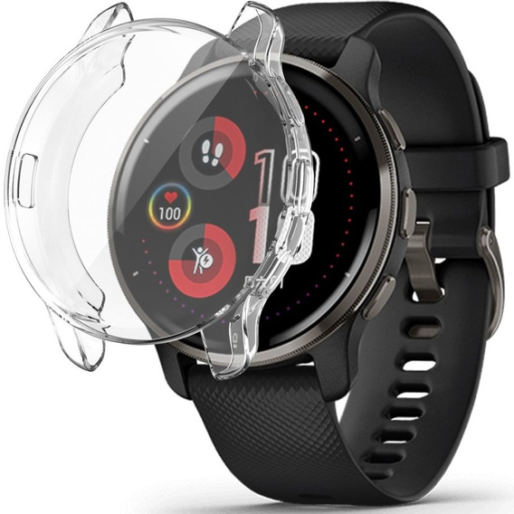 Чехол 2в1 с защитой экрана для часов Garmin Venu 2 Plus, Transparent
