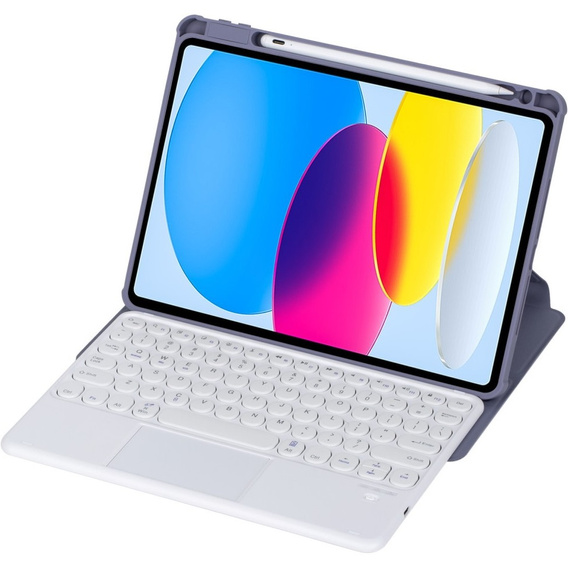 Чехол клавиатура для iPad 11" 2025 A16 (11 gen.) / iPad 10.9" 2022 (10 gen.), Rotary 360° Leather, фиолетовый