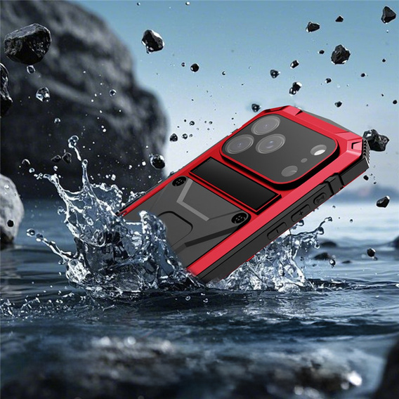 Чехол R-JUST с подставкой и встроенным стеклом для iPhone 17 Pro Max