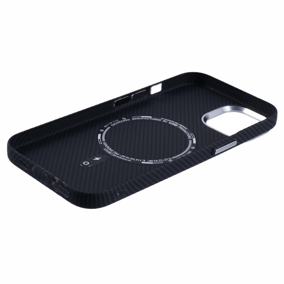 Чехол для iPhone 13, Carbon Fiber MagSafe, чёрный