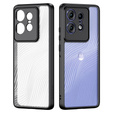 Чехол DuxDucis для Motorola Edge 50 Pro 5G, Aimo case, прозрачный / черный