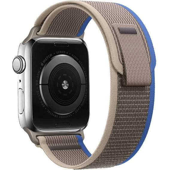 Нейлоновый ремешок до Apple Watch 1/2/3/4/5/6/7/8/SE/ULTRA 42/44/45/49mm, Grey / Blue