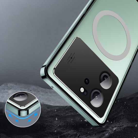 Захисний чохол для камери Xiaomi 13T / 13T Pro, CamShield MagSafe, прозорий / зелений