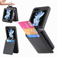 Чохол для Samsung Galaxy Z Flip7 FE / Z Flip6, Card Slot Ring Case, чорний