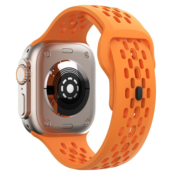Силиконовый ремешок для Apple Watch 1/2/3/4/5/6/7/8/SE/ULTRA 42/44/45/49MM, оранжевый
