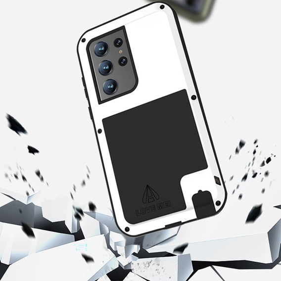 Чехол Love Mei до Samsung Galaxy S23 Ultra, armored without glass, белый