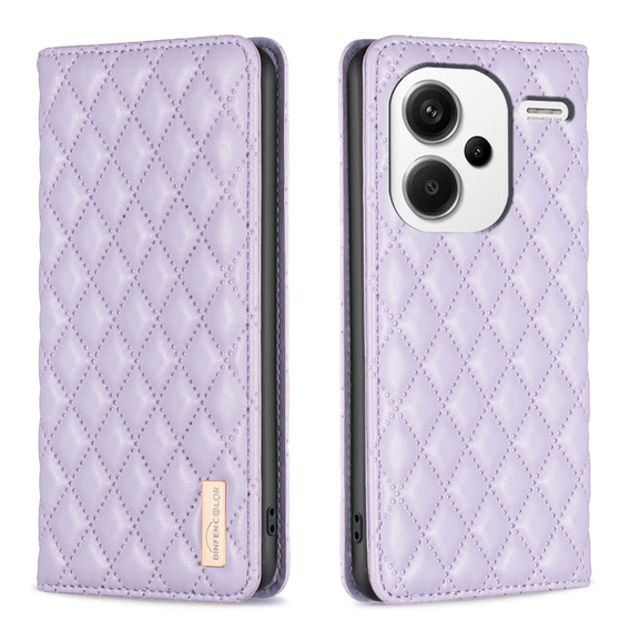 Откидной чехол для Xiaomi Redmi Note 13 Pro+, Wallet, BINFEN COLOR, фиолетовый
