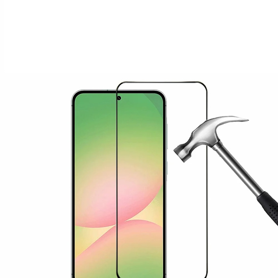 3D загартоване скло для Samsung Galaxy A56, чорна рамка