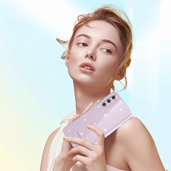 Чехол до Samsung Galaxy S23, Glittery Powder, прозрачный