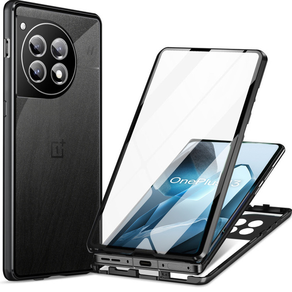 Чохол для OnePlus 13, Magnetic Dual Glass, чорний