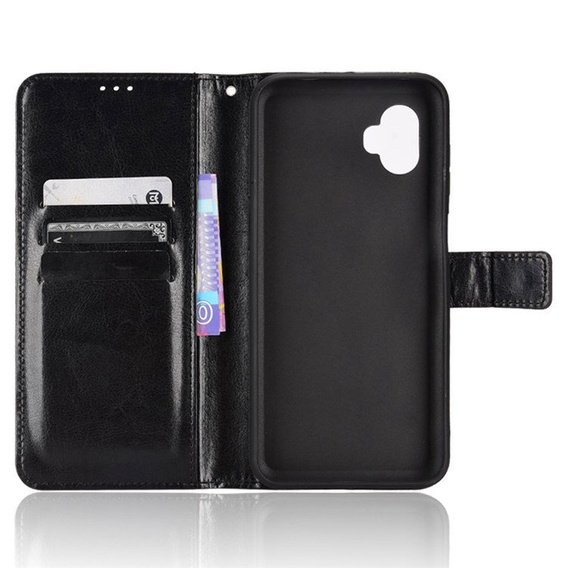Футляр з клапаном для Samsung Galaxy Xcover 6 Pro 5G, Crazy Horse Wallet, чорний