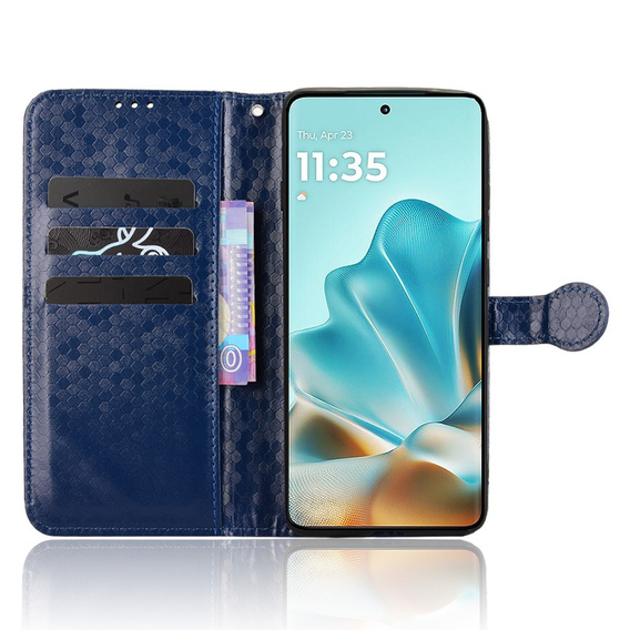 Флип-кейс для Motorola Edge 60 / 60 Fusion, Wallet Rhombus, синий
