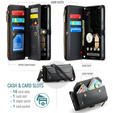 Чехол CASEME для Samsung Galaxy A56 5G, RFID Leather Wallet, с плечевым ремнем, зелёный