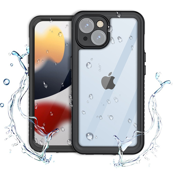 Водонепроницаемый чехол IP68 для iPhone 15, Redpepper, чёрный