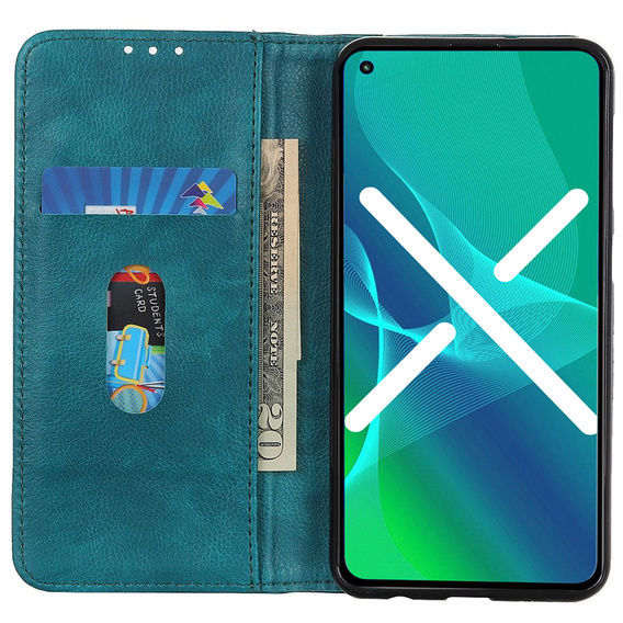 Чехол до Samsung Galaxy A12 / M12 / A12 2021, Wallet Litchi Leather, зелёный