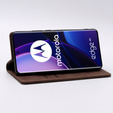 Чехол для Motorola Edge 40, ERBORD Vintage, бумажник с клапаном, кофе