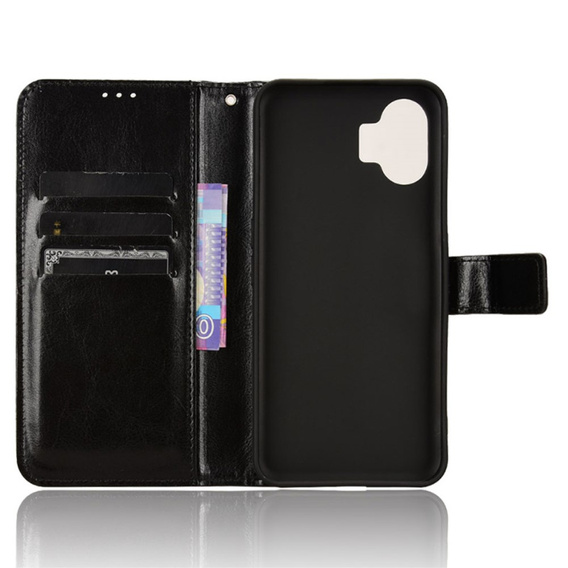 Откидной чехол для Nothing Phone 2, Crazy Horse Wallet, чёрный