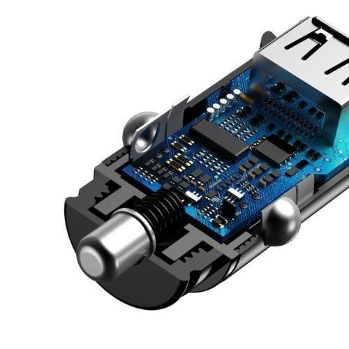 Baseus Автомобільний зарядний пристрій  2XUSB QC 3.0 30W - Black