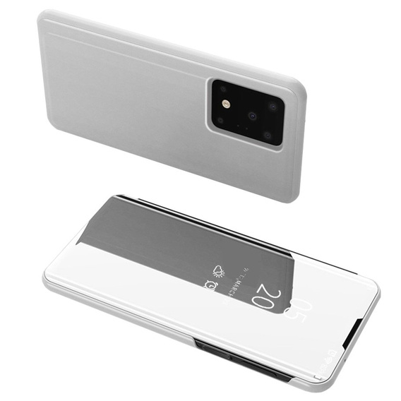 Чoхол до Samsung Galaxy S20 Ultra, Clear View, сріблястий