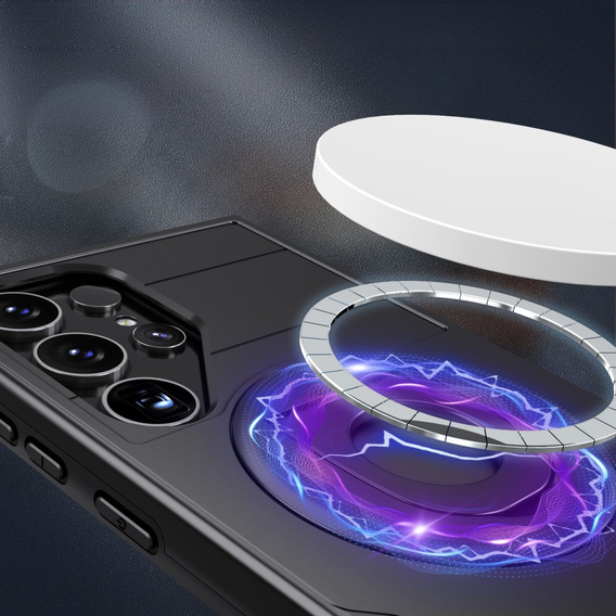 Чехол MagSafe для Samsung Galaxy S24 Ultra, Military Magnet, зелёный