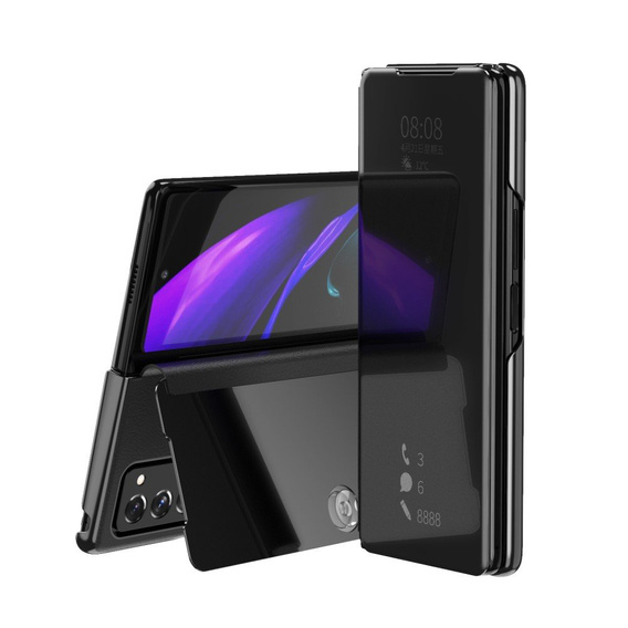 Чoхол до Samsung Galaxy Z Fold 2 5G, Clear View, чорний