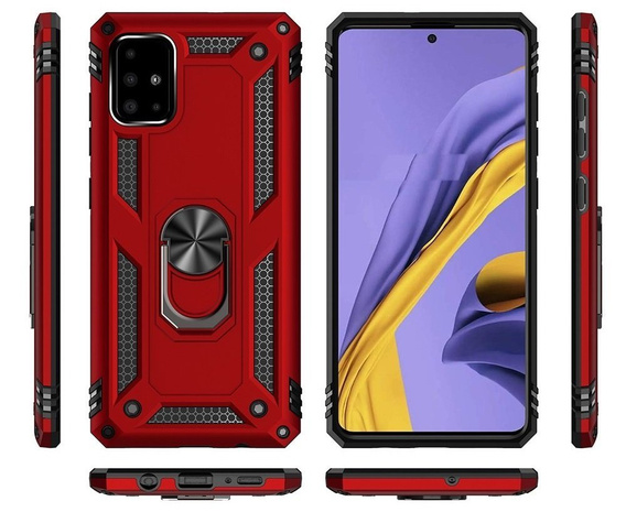 Броньований Чoхол до Samsung Galaxy A51, Nox Case Ring, червоний