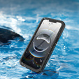 IP68 водонепроникний чохол для iPhone 16E, Redpepper, чорний