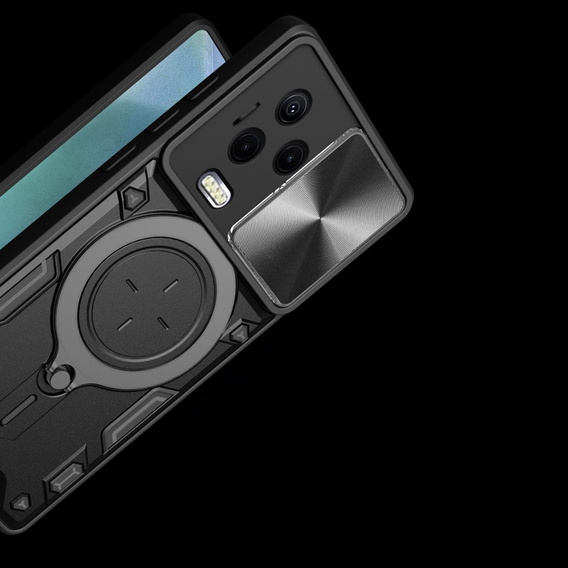 Бронированный чехол для Infinix Note 12 2023, CamShield Slide, чёрный