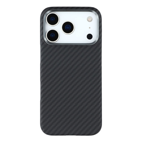 Чохол для iPhone 17 Pro, Carbon Fiber, для MagSafe, чорний