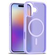 Матовий чохол для iPhone 17, для MagSafe, напівпрозорий фіолетовий