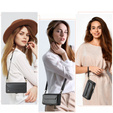 Чехол CASEME для Samsung Galaxy S24 FE, RFID Leather Wallet, с плечевым ремнем, чёрный