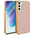Чехол до Samsung Galaxy S21+ Plus, Cowhide Leather, розовый