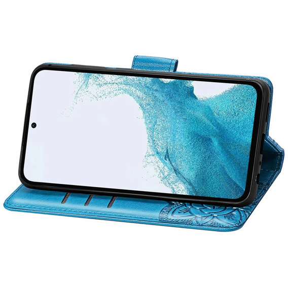 Чохол-скринька для Samsung Galaxy A17 5G, гаманець, метелик, синій