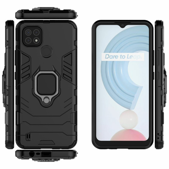Чoхол до Realme C21, Kickstand Ring, чорний