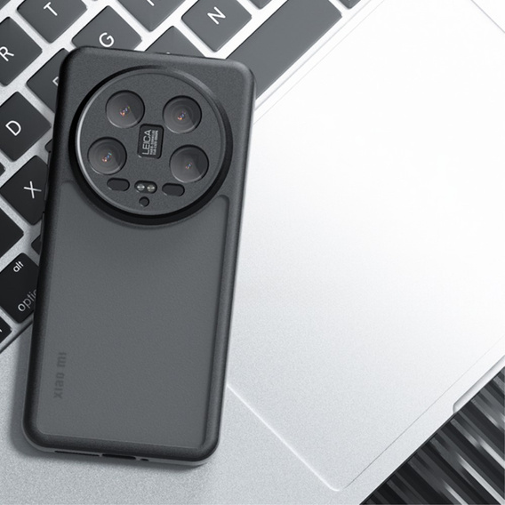 Чехол для Xiaomi 14 Ultra, Fusion Hybrid, с защитой камеры, прозрачный / черный