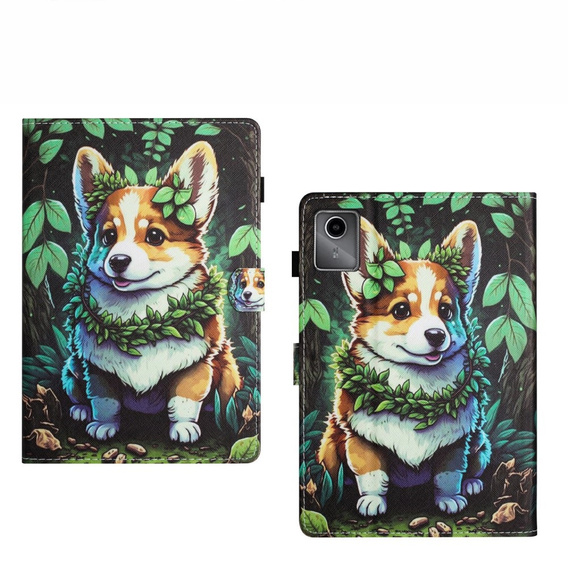 Чехол для Lenovo Tab M11, с откидной крышкой, corgi dog