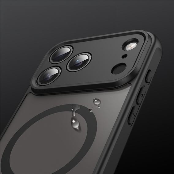 Матовий чохол для iPhone 17 Pro Max, для MagSafe, із захистом камери, чорний
