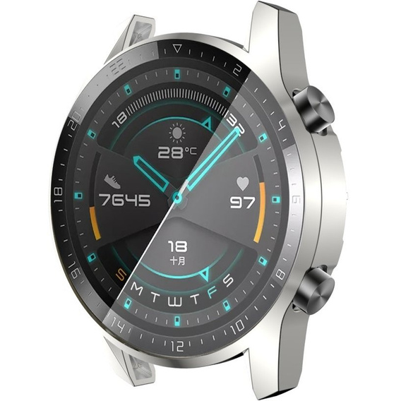 Чохол 2в1 із захистом екрану дял годинника  Huawei Watch GT 2 46mm, Silver
