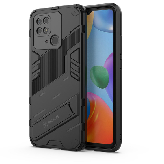 Чехол для Xiaomi Redmi 10C, Military kickstand, синий