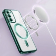 Чохол для Samsung Galaxy S23, Electro MagSafe, зелений + Скло на екран