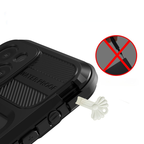 IP68 Водонепроницаемый чехол для iPhone 14, SHELLBOX MagSafe, чёрный