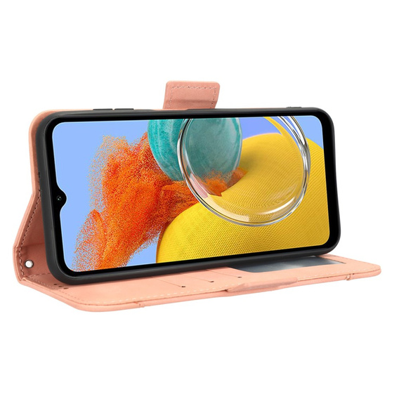 Футляр з клапаном для Samsung Galaxy M34, Card Slot, рожевий
