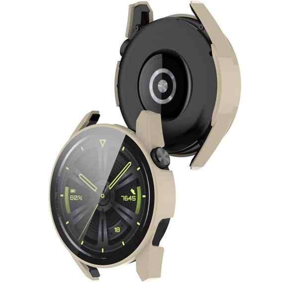 2в1 чохол та захисне скло для годинника Huawei Watch GT 3 46mm, Beige