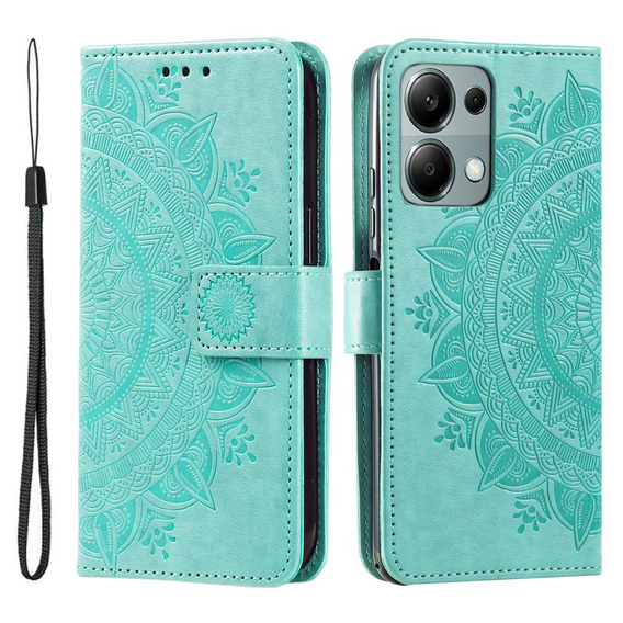 Чохол-книжка для Xiaomi Redmi Note 13 Pro 4G / Xiaomi Redmi Note 14S / Xiaomi Poco M6 Pro 4G, Mandala, зелений