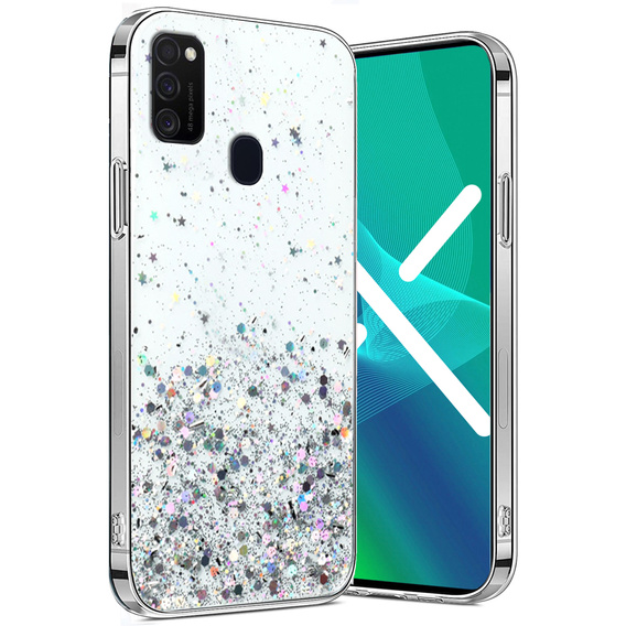 Чoхол до Samsung Galaxy M21, Glittery, прозорий