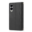 Чохол-сумка для Samsung Galaxy S25 Edge, Rhombus Crossbody Leather, чорний